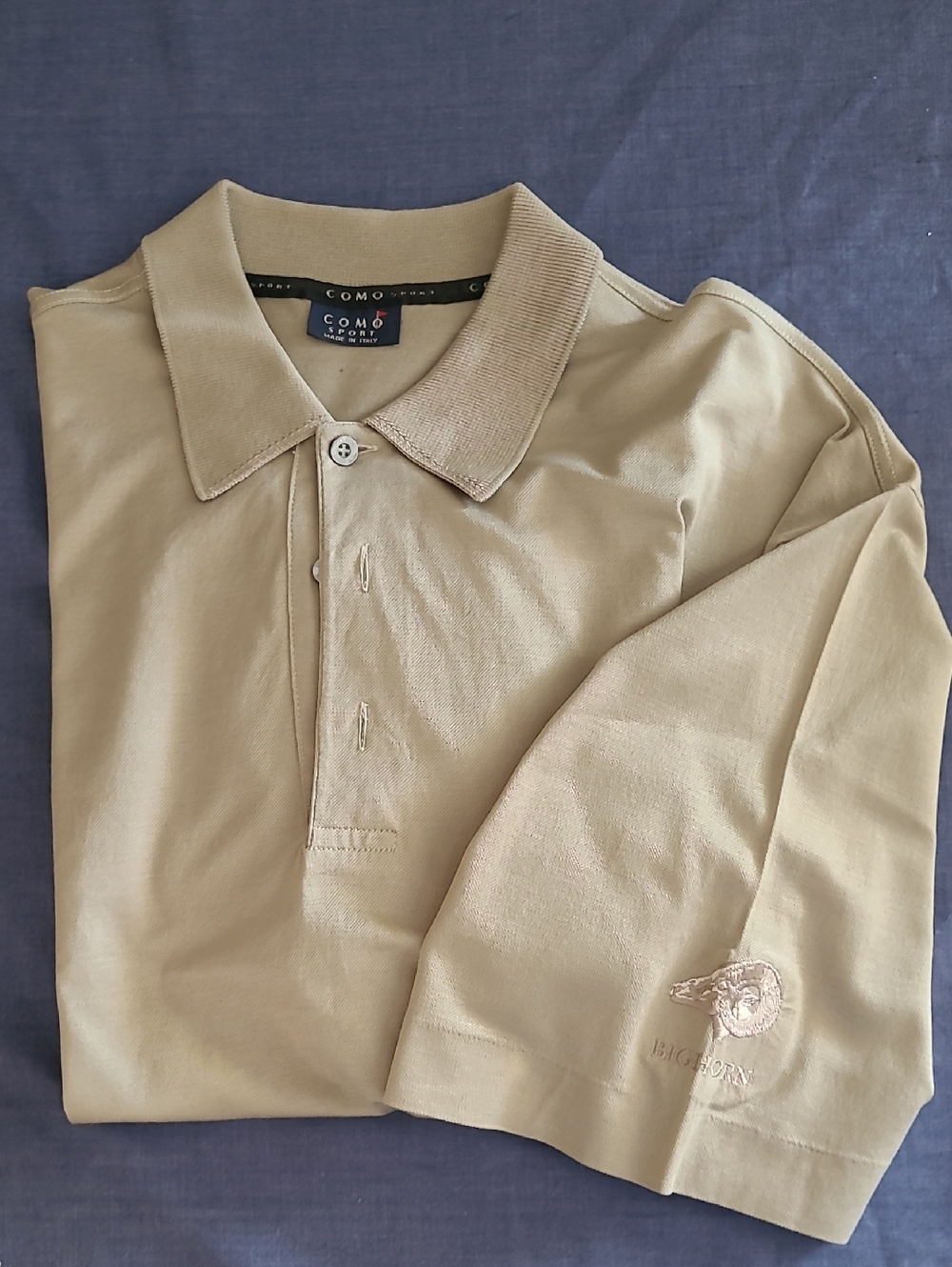 Como (made in Italy)  Men’s Sand Polo Shirt